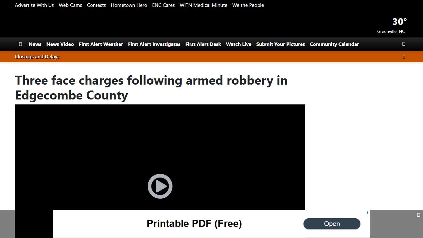 Three face charges following armed robbery in Edgecombe County