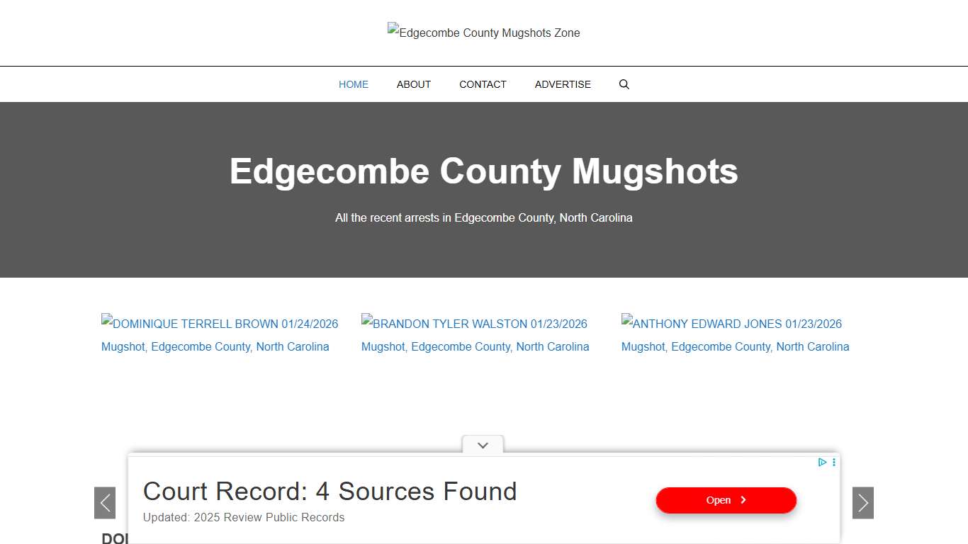 Edgecombe County Mugshots Zone